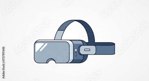 Virtual reality headset, representing immersive technology and gaming, simple vector illustration for digital experience