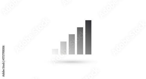 Signal strength icon, representing wireless connectivity and network performance in a minimalist design