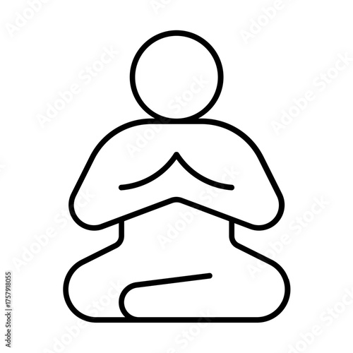 mental health icon with thin style