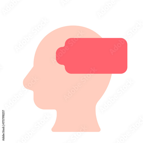 social battery icon with flat style