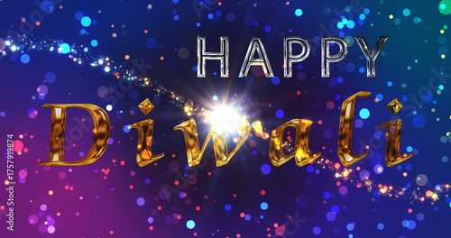 Wallpaper Mural Spiritual fireworks colorful GOLD HAPPY DIWALI, Festive Season. Celebration Invitation devotion peaceful HAPPY NEW YEAR CONCEPT. Set of Occasional backdrops. Cheerful DIVINE shimmering decoration. Torontodigital.ca