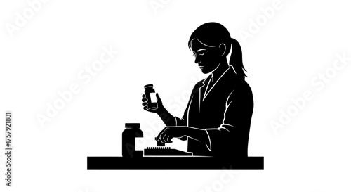 precise doses ensuring health and trust in every dispensed medicine, isolated on transparent background