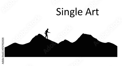 ascending peaks a lone spirit charts destinys challenging course forward, isolated on transparent background
