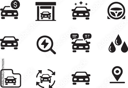 Car Dealership Icon Set