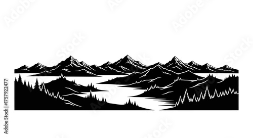 alpine peaks rise above tranquil waters, calling adventurers homeward, isolated on transparent background