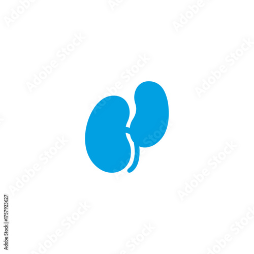 A simple blue icon depicting two human kidneys, representing the renal system and urinary health.