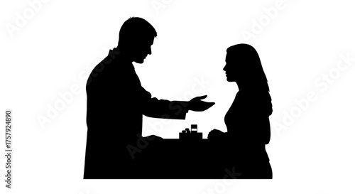 compassionate guidance professional advises customer, fostering trust and informed decisions, isolated on transparent background