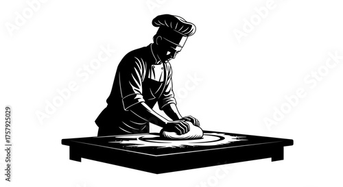 artisans rhythm dedicated hands weave flavorful stories through dough, isolated on transparent background