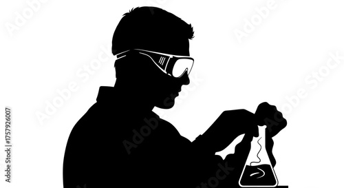 precision experiment unlocking solutions through dedicated research and scientific method, isolated on transparent background