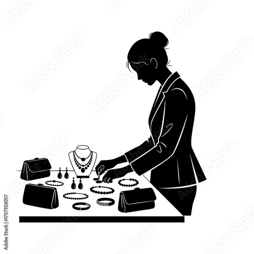 adornment artistry expert hand curates fine jewelry for discerning fashion tastes, isolated on transparent background