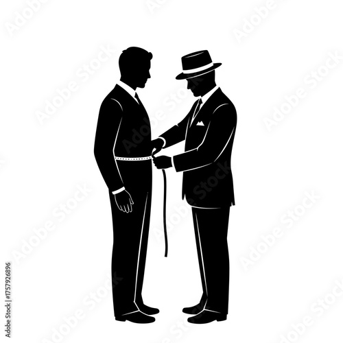 master tailor ensures impeccable fit, crafting bespoke attire with precision, isolated on transparent background