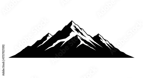 ascendant peaks iconic silhouettes symbolize unyielding ambition and vast natural majesty, isolated on transparent background