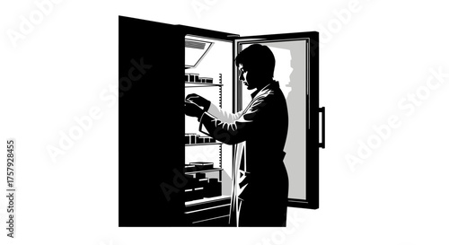 cold chain custodian securing vital specimens for groundbreaking scientific endeavors, isolated on transparent background