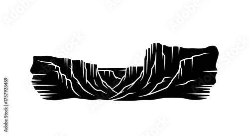 eternal ravine natures grandeur carved, a timeless illustration of majesty, isolated on transparent background