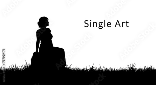 quiet strength woman reflects, seeking inspiration from the open sky, isolated on transparent background