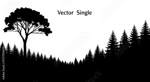 natures monument a single magnificent tree observing the wild, isolated on transparent background