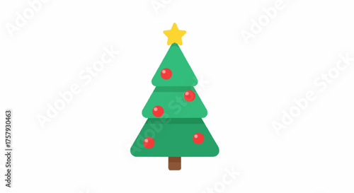 Wallpaper Mural Flat color Christmas tree icon vector. Premium quality graphic design for website, web design, and mobile app. Torontodigital.ca