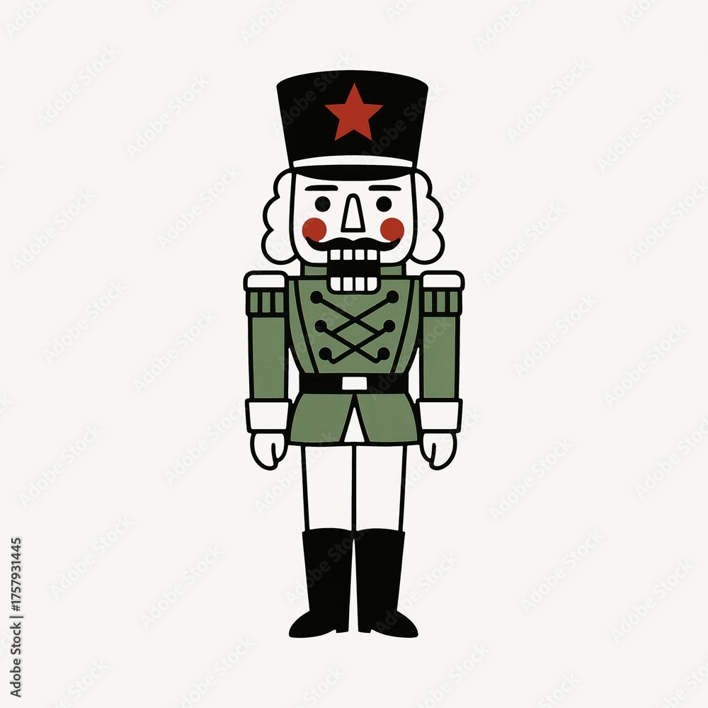 Fototapeta premium Classic wooden nutcracker soldier