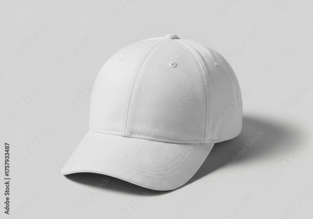 Fototapeta premium White baseball cap isolated on white background