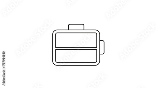 Iconic depiction of a full battery charge, signifying power and energy levels, ideal for technology, electronics, and power management graphics