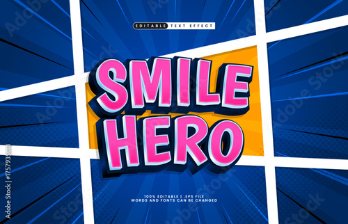 smile hero editable text effect