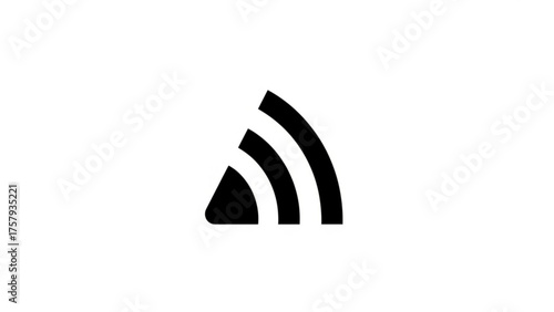Abstract Wi-Fi Signal Icon Representing Wireless Connection and Network Technology, Communication Symbol
