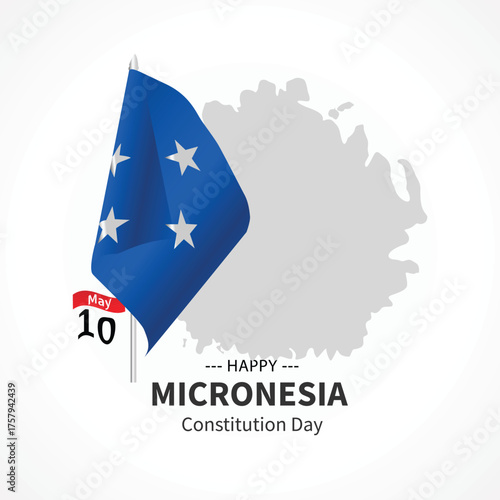 Micronesia – Constitution Day post illustration on white background