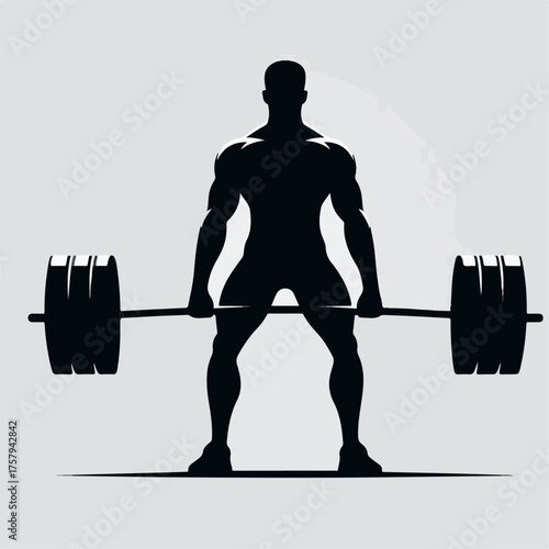 silhouette of a weightlifter
