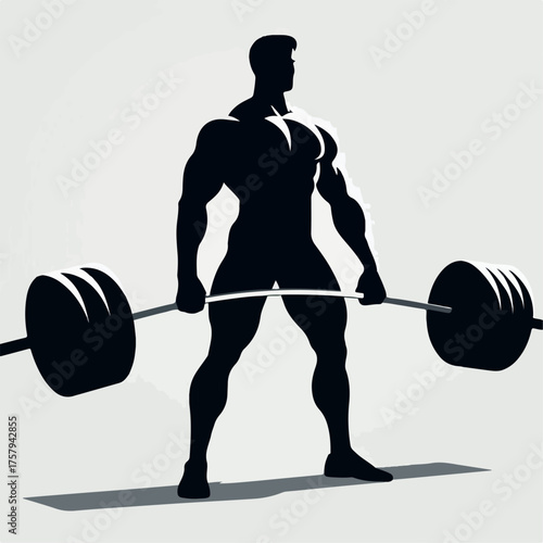 silhouette of a weightlifter