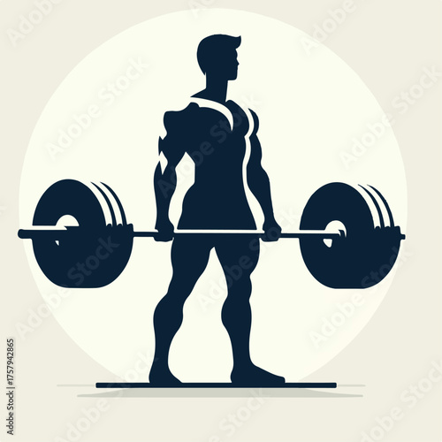 silhouette of a weightlifter