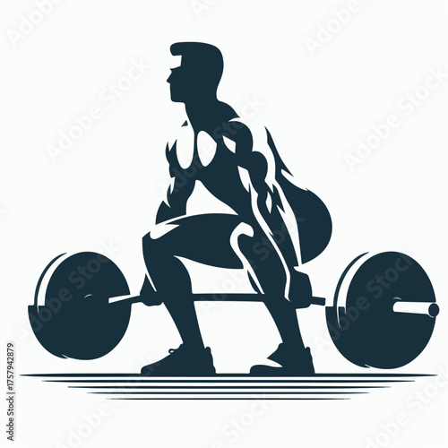 silhouette of a weightlifter
