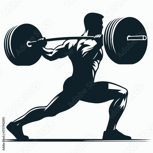 silhouette of a weightlifter