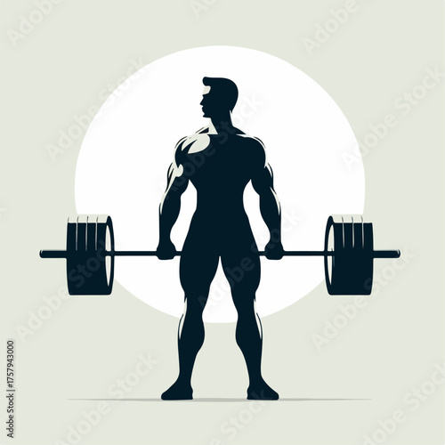 silhouette of a weightlifter