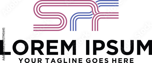 Flow letter LPF lines logo