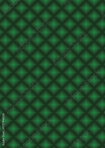 Luxury Green 3D Geometric Pattern Background with Soft Glow Effect