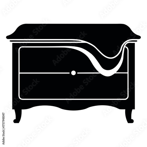 Vintage dresser with drape silhouette