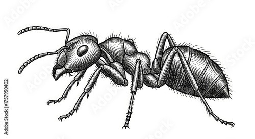 ant isolated on white background