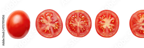 Whole and sliced tomatoes