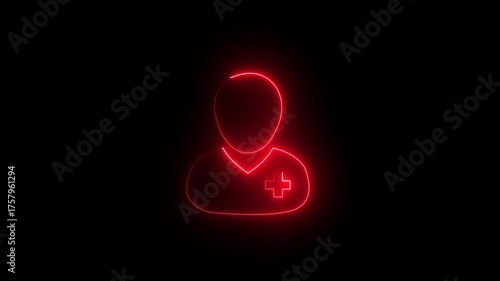 Medical doctor and nurse icon health care professional support signs. International nurses day.