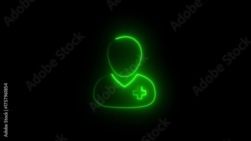 Medical doctor and nurse icon health care professional support signs. International nurses day.