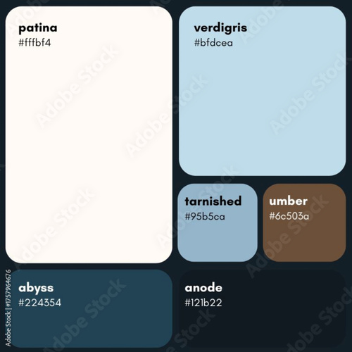 A structured palette choice ideal for sustainable design concepts and eco-inspired branding strategies.