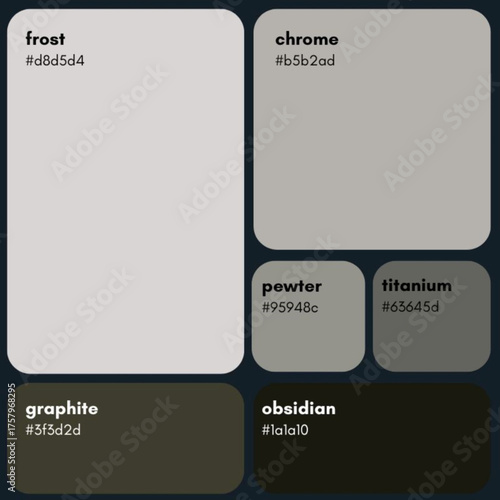 A sophisticated tone blend perfect for combining modern minimalism and emotional storytelling in design.