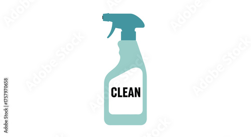 Spray bottle illustration for cleaning products and household hygiene needs item isolated on white