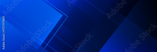 Abstract blue background. Geometric triangle background.