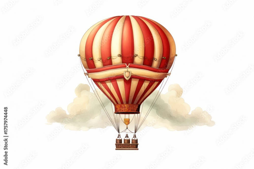 Naklejka premium Balloon aircraft vehicle hot air balloon.