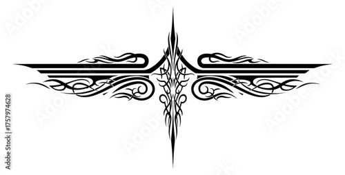 Abstract design white black geometric forms symmetry concept
