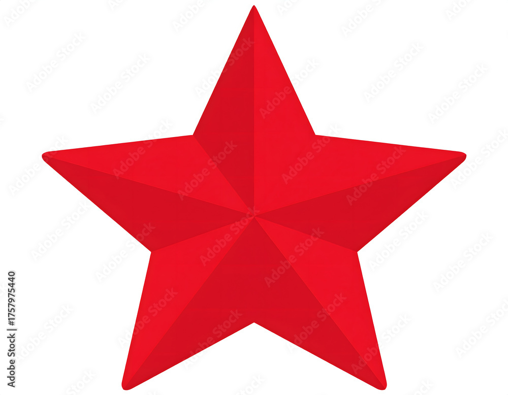 Obraz premium Vibrant Red Five Pointed Star