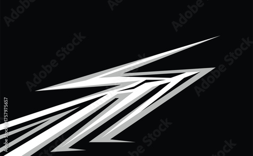 Illustration Vector graphic of Abstract Racing Stripes Background With Grey And Black Color fit for Racing Design etc.