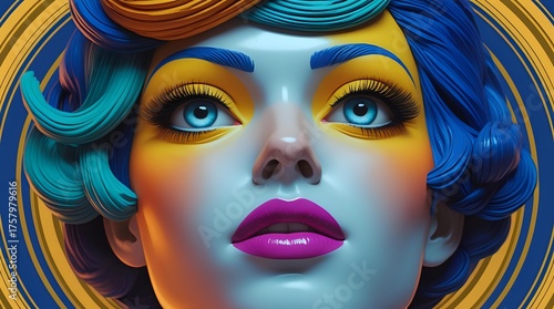 Chromatic Pride: Vibrant Pop Art Portrait Celebrating Queer, Transgender, and LGBTQ+ Identity
