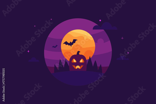 Glowing twilight Halloween soft glow wallpaper